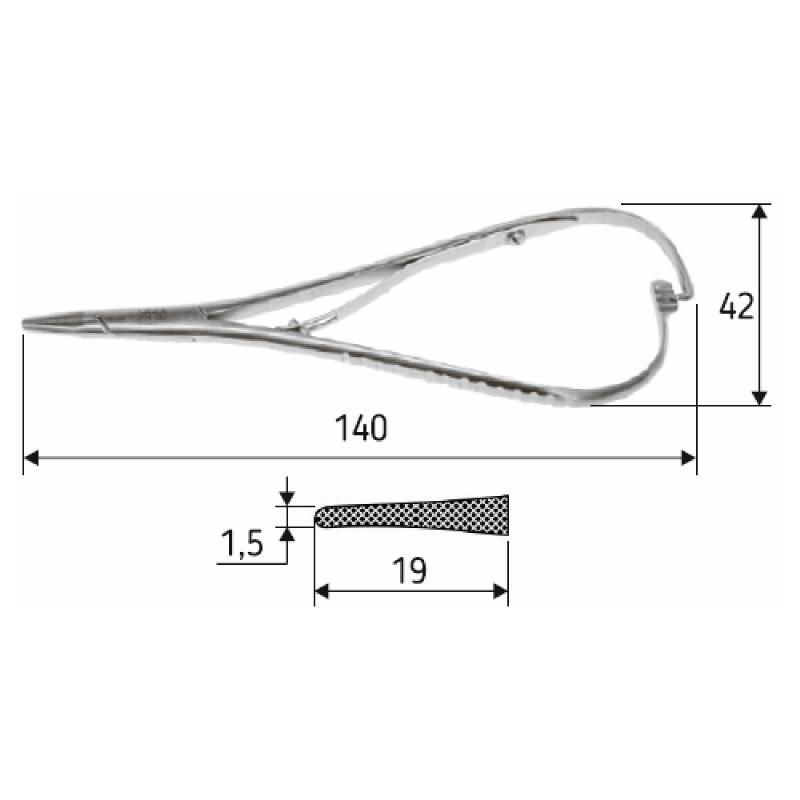 Голкотримач з замком Mathieu, 14 см, J-24-063, Surgicon